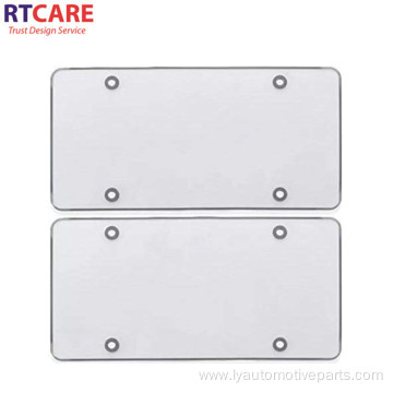 Plastic flat car license plate protection cover